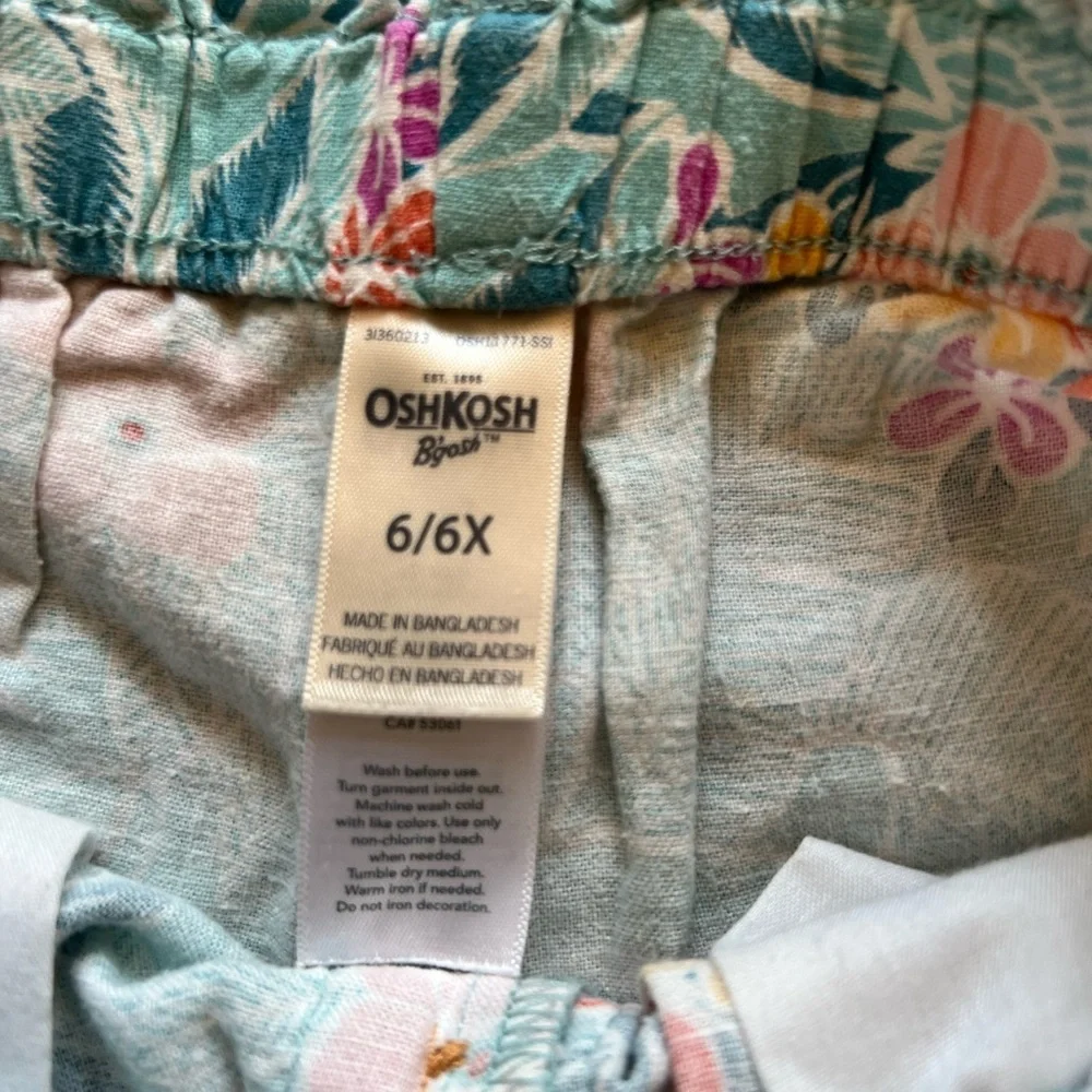OshKosh B'gosh Tropical Print Elastic Waist Shorts